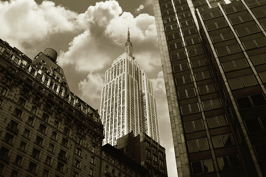 Vintage Empire State Building -nyc Photograph