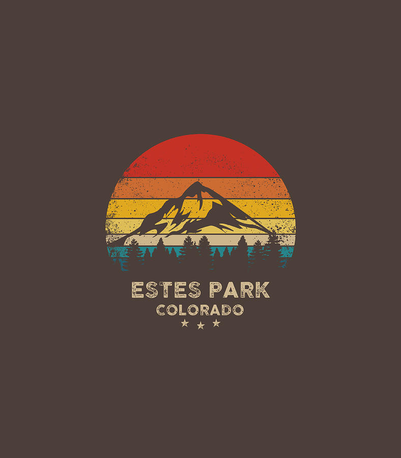 Vintage Estes Park Park Retro Souvenir Digital Art by Manolq Chant