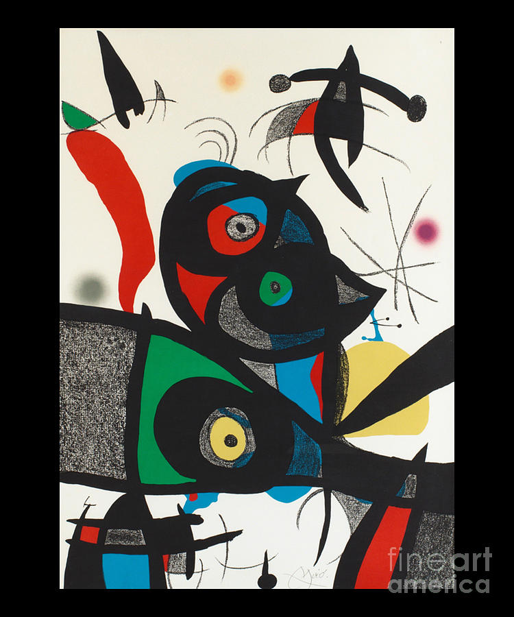 Vintage Famous Blue Sky Joan Miro Favorite People Painting by Artwork ...