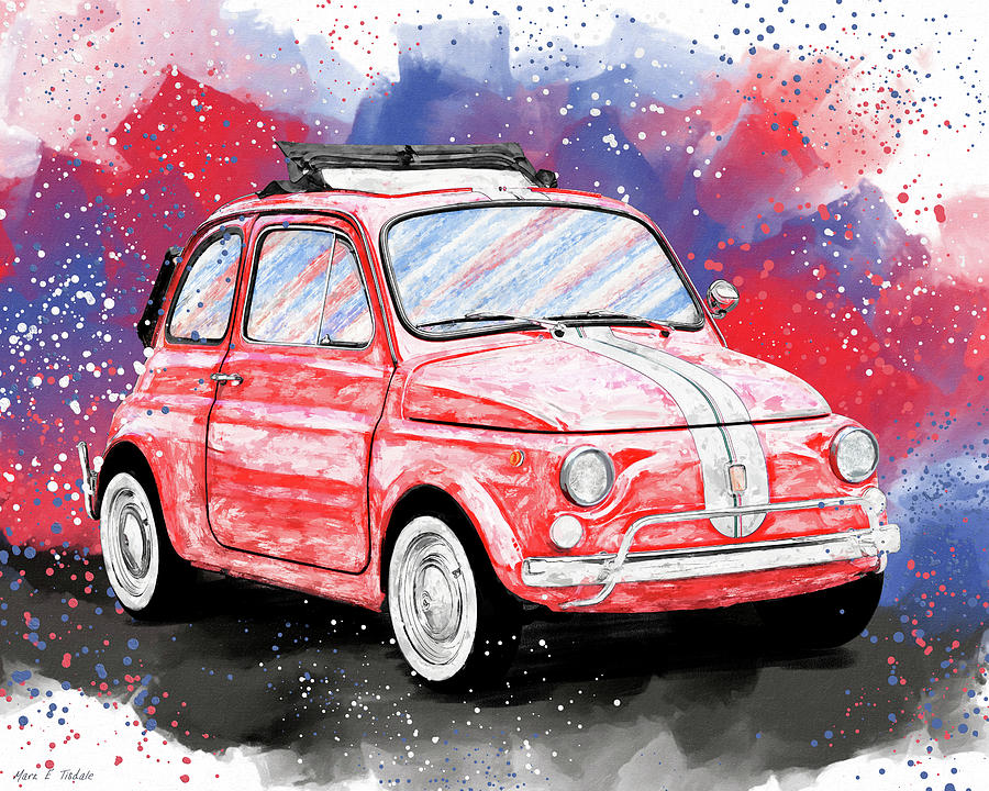 Vintage Fiat 500L Mixed Media by Mark Tisdale