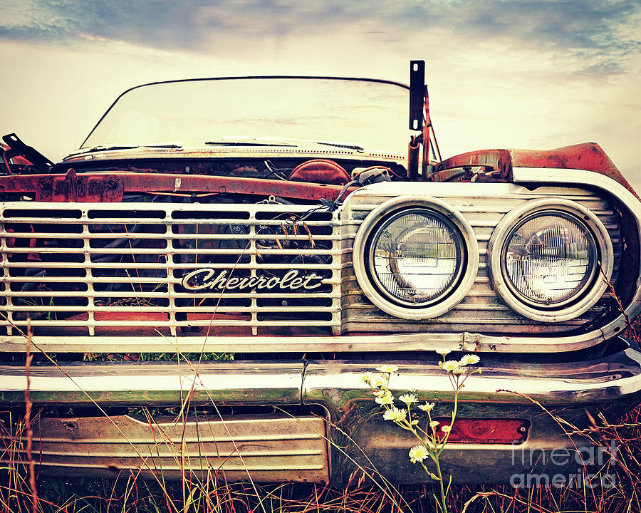 Vintage Finish - Texas Forgotten - Chevrolet Chrome Photograph by Chris Andruskiewicz