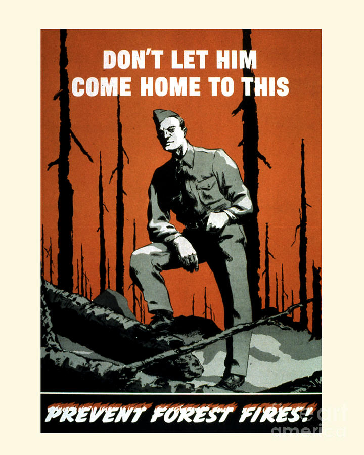 Summer Digital Art - Vintage Fire Prevention Poster by Madame Memento