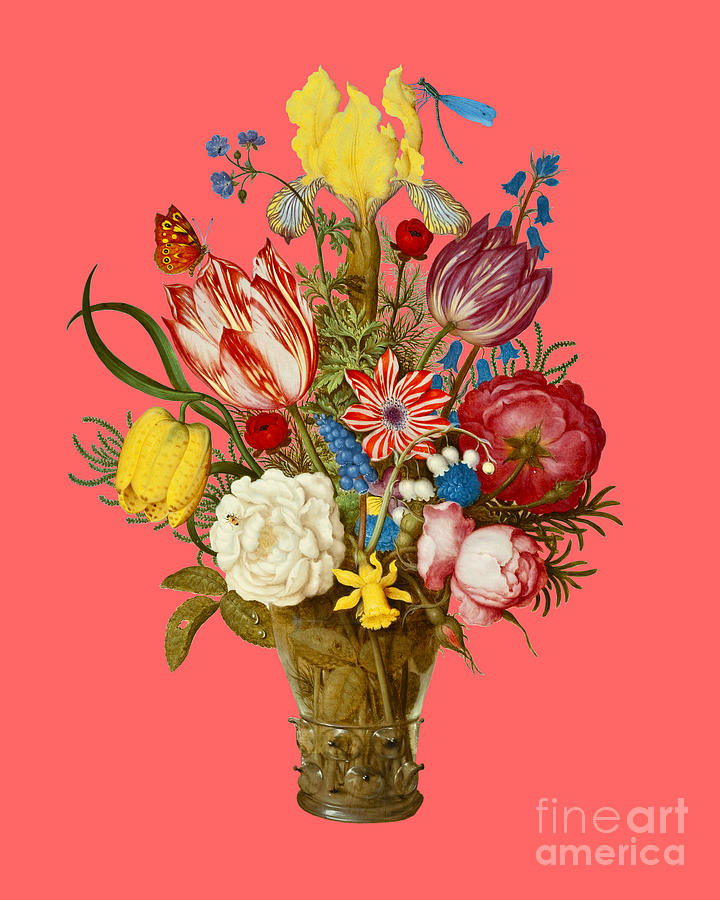 Flower Digital Art - Vintage Floral Art by Madame Memento