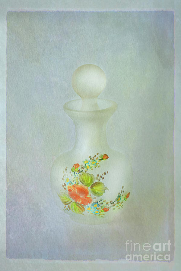 Vintage Floral Perfume Decanter Photograph by Yvonne Johnstone
