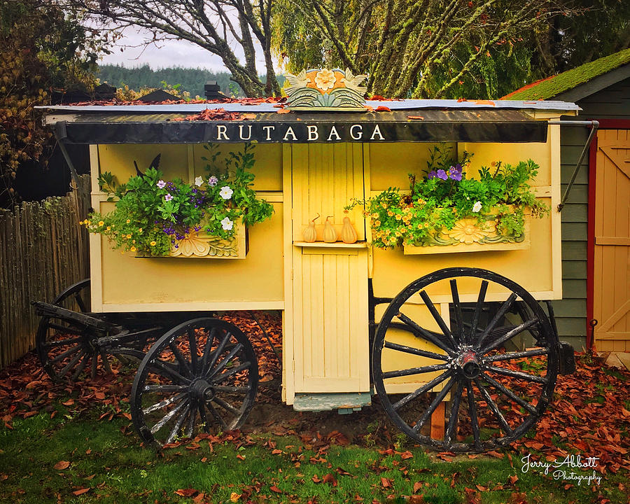 Vintage Flower and Vegetable Cart Photograph by Jerry Abbott
