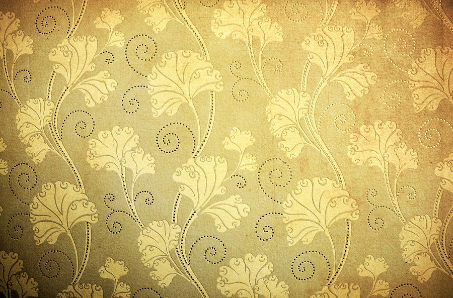 Vintage Flower Pattern Grunge Background Photograph