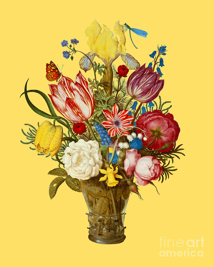 Flower Digital Art - Vintage Flowers by Madame Memento