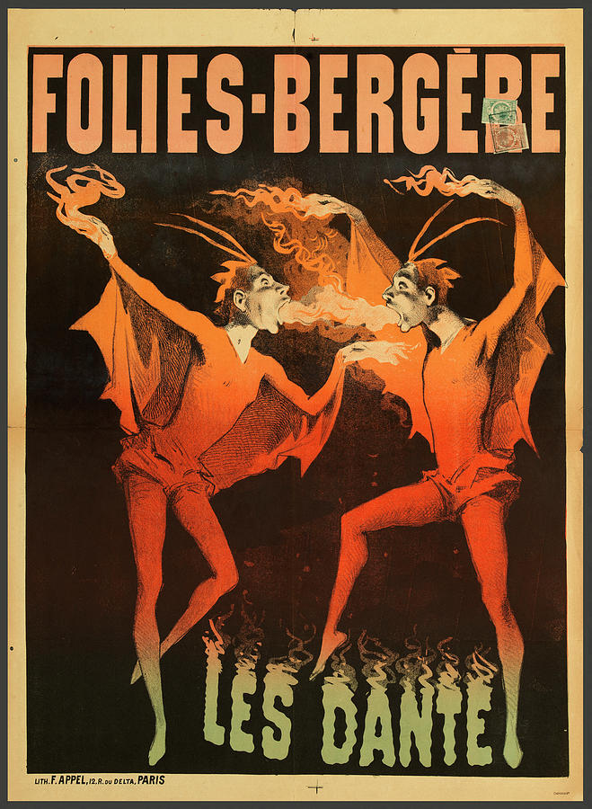 Vintage Folies Bergere Poster Digital Art By Cestlavie Prints