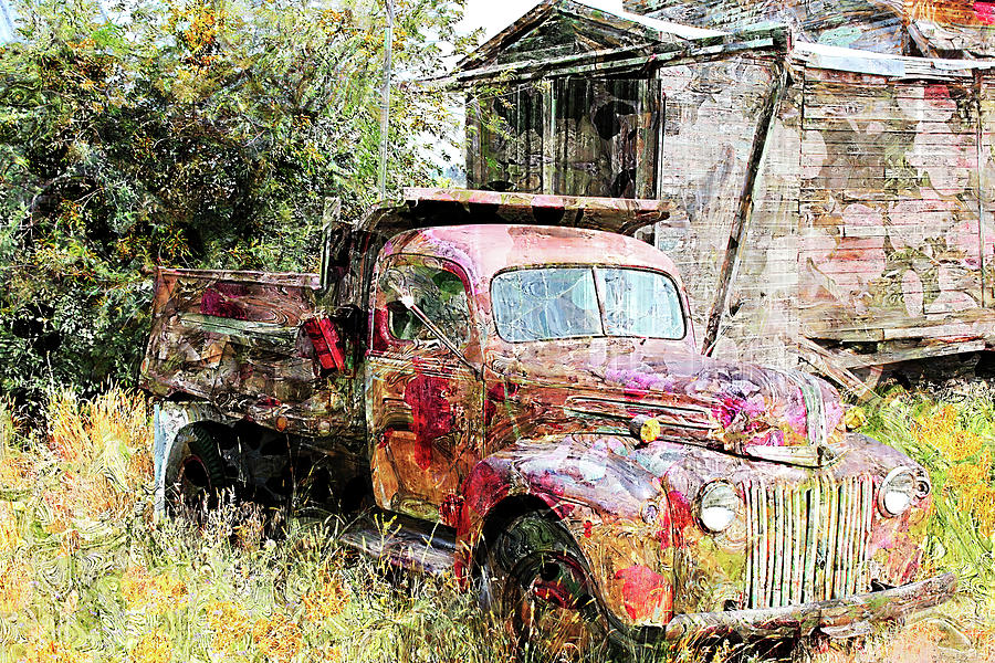 Vintage Ford Truck 41622 Photograph by Cathy Anderson