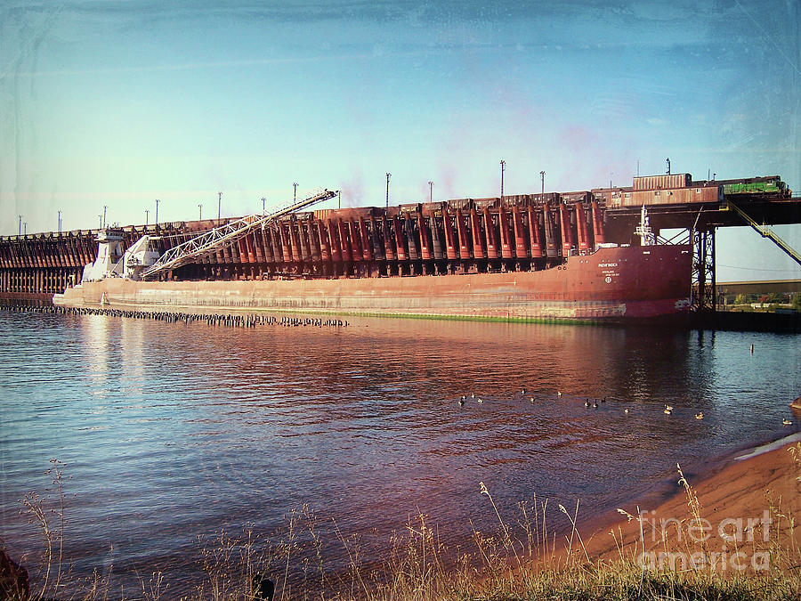 Marquette University Photograph - Vintage Freighter by Phil Perkins