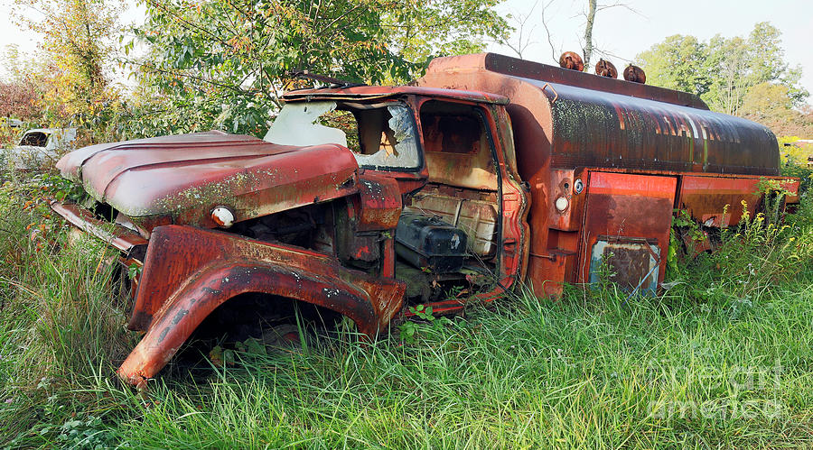 Vintage Fuel Delivery Truck, Indiana Photograph By Steve Gass - Fine 