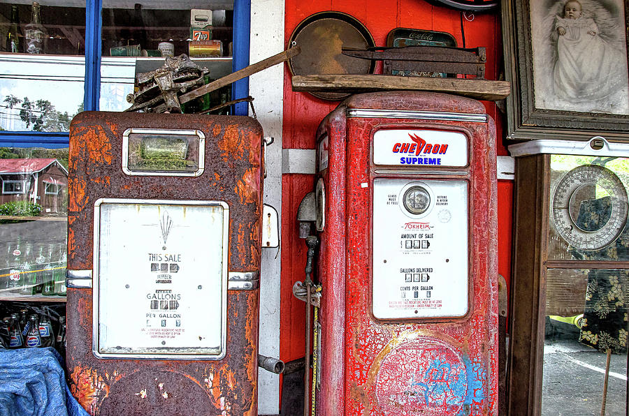 Vintage Gas Pumps Photograph by David Lawson