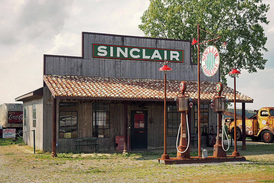 Vintage Gas Station Photograph by Bill Swartwout
