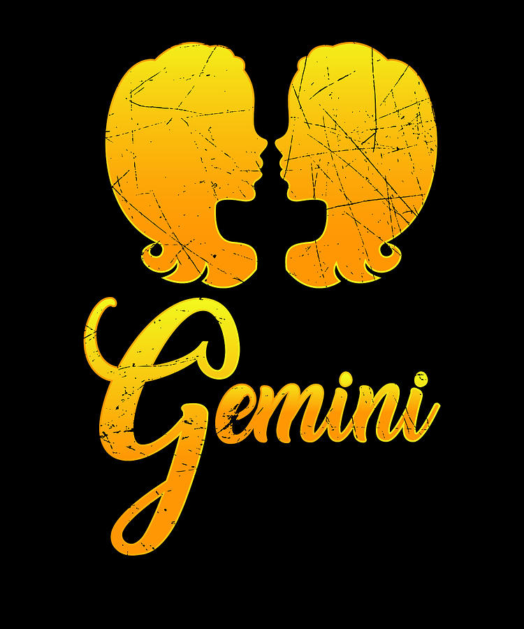 Vintage Gemini Zodiac Sign Graphic Retro Horoscope Birthday Gift Idea ...