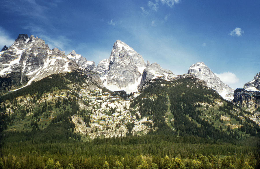 Vintage Grand Tetons Photograph by Marilyn Hunt