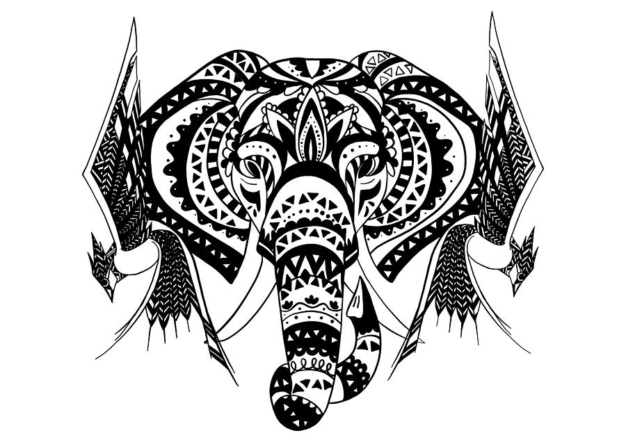 Free: African elephant Drawing Line art , elephant transparent background  PNG clipart - nohat.cc