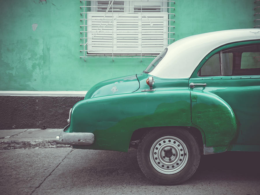Vintage Green Car Photograph by Katie Dobies