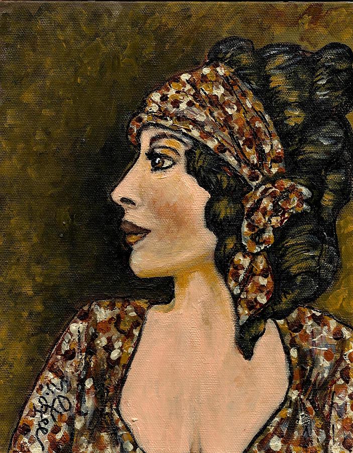Vintage Gypsy Woman Painting by VLee Watson