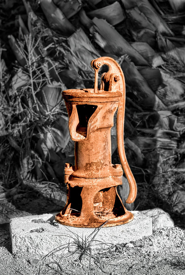 Vintage Hand Water Pump Photograph by Gene Parks