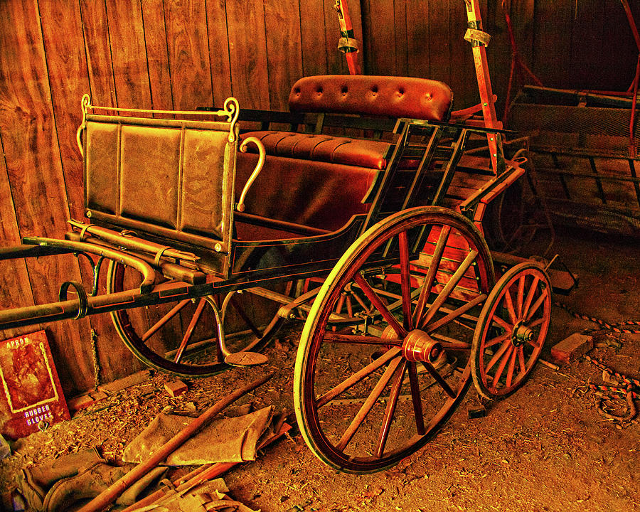 Vintage Horse Cart Photograph by Jerry Cowart