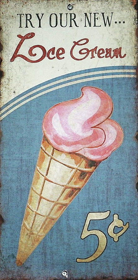 Vintage Ice Cream Cone Sign Photograph by James DeFazio | Pixels