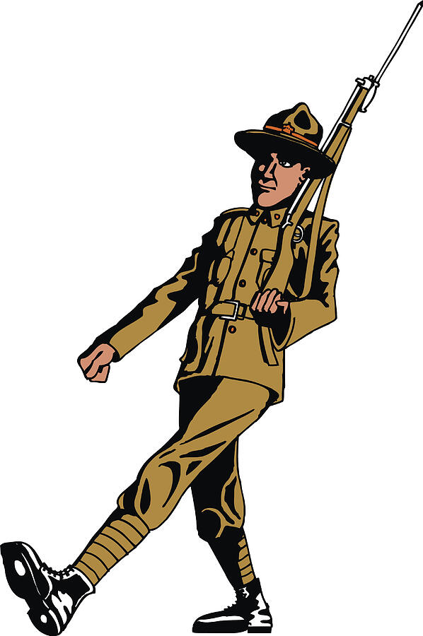 Vintage illustraion of an Anzac soldier isolated Drawing by Captainsecret
