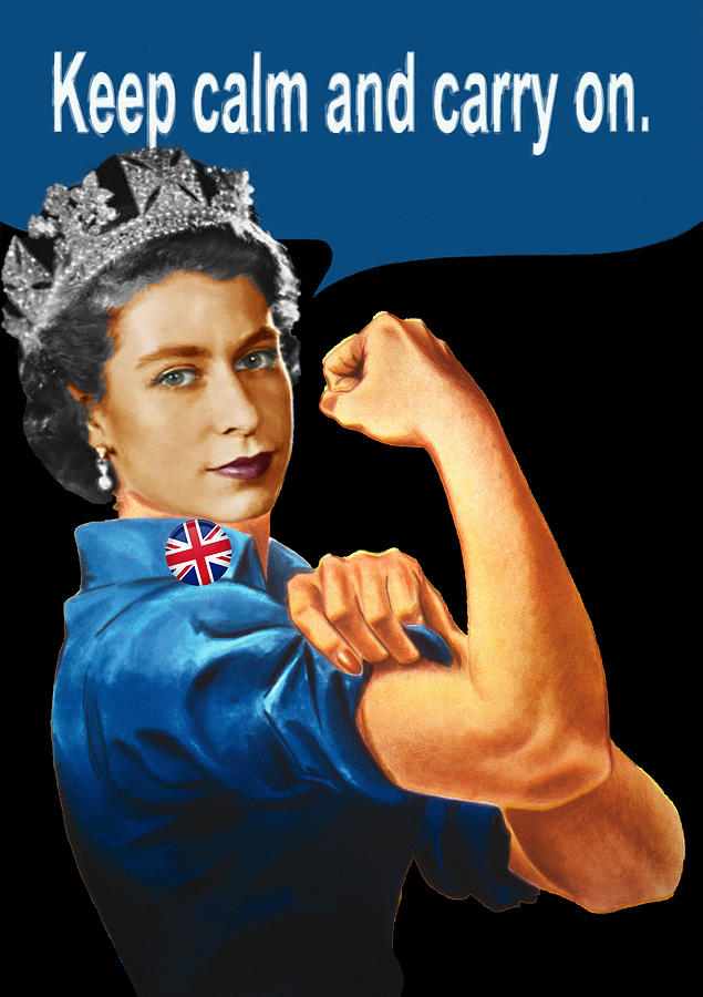 Vintage Image of Queen Elizabeth Rosie  Painting by Tony Rubino