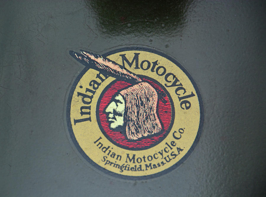 Vintage Indian Motocycle Logo Photograph by Mike Martin