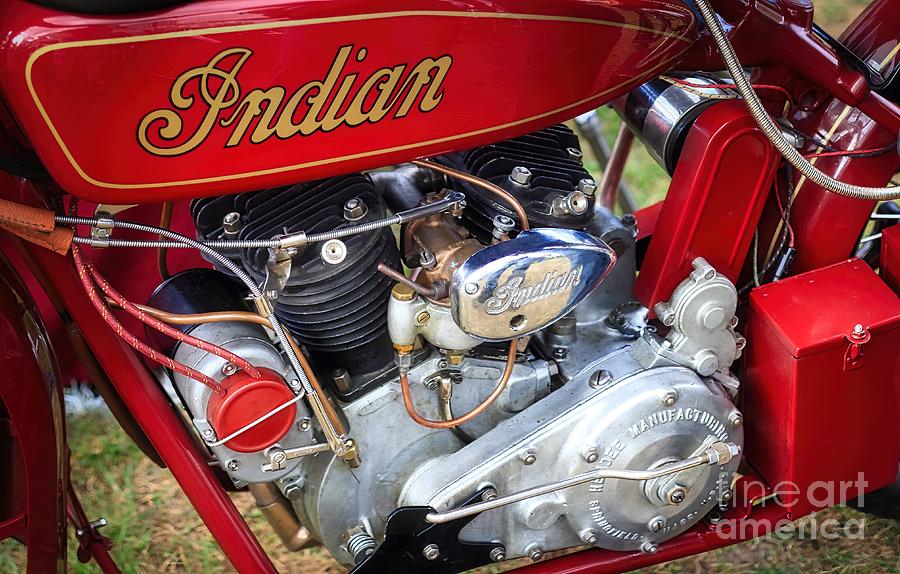 Vintage Indian Motorcycle  Photograph by Stefano Senise