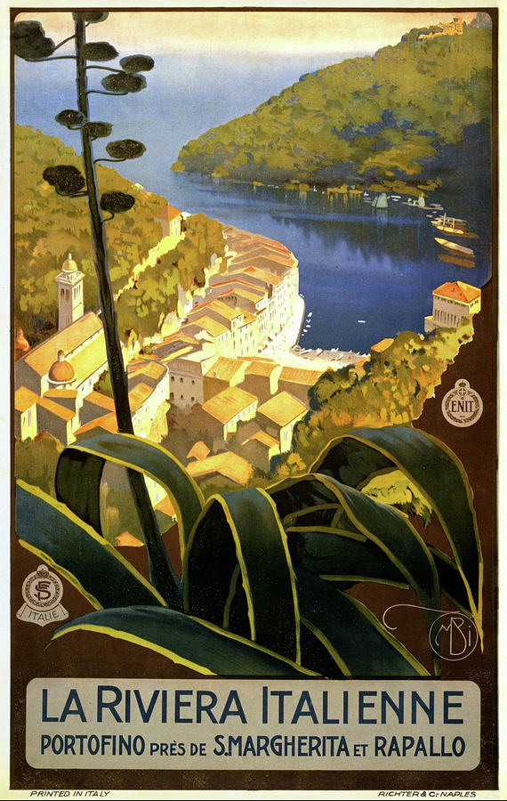 Vintage Italian Riviera Poster Photograph by James DeFazio