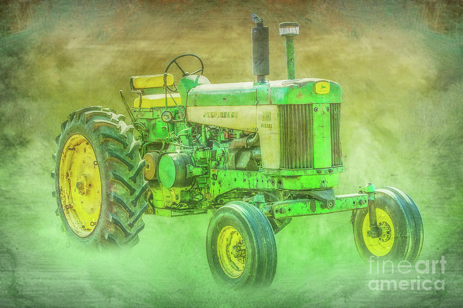 Vintage John Deere 730 Diesel Tractor Digital Art By Randy Steele Pixels 8581