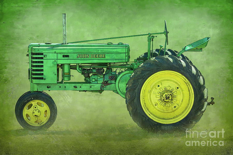 Vintage John Deere Tractor Digital Art By Randy Steele Pixels