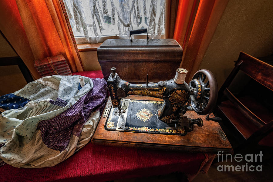Vintage Jones Family Sewing Machine Photograph by Adrian Evans
