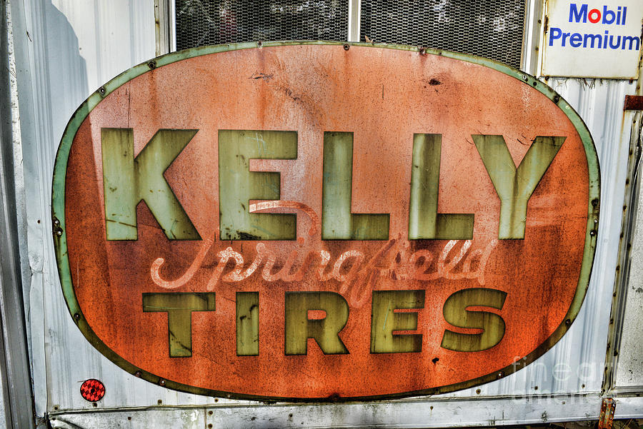 Vintage Photograph - Vintage Kelly Tire Sign by Paul Ward