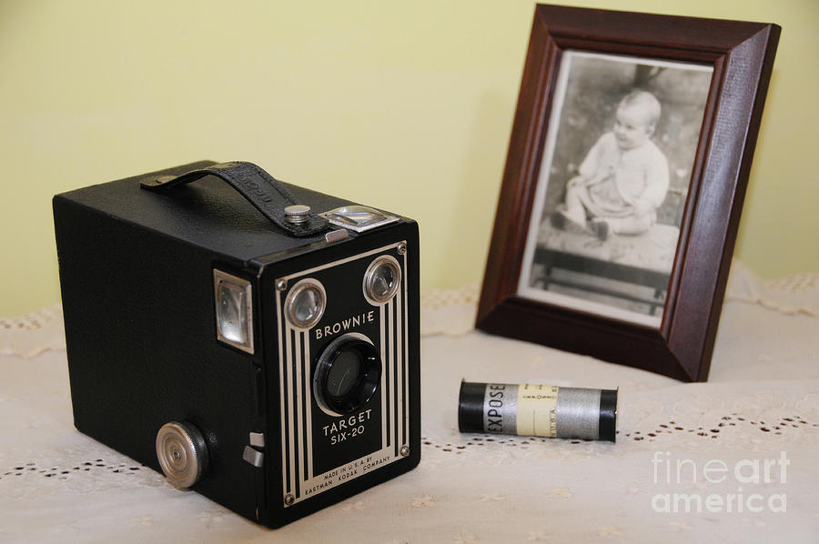 Vintage Photograph - Vintage Kodak Brownie Box Camera by Rodger Painter