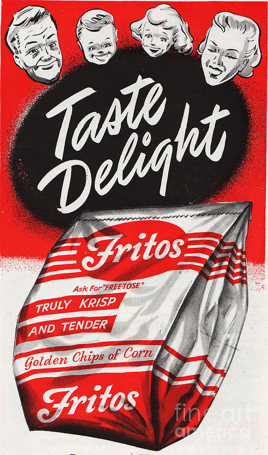 Vintage Krisp Corn Chips  Mixed Media by Sally Edelstein