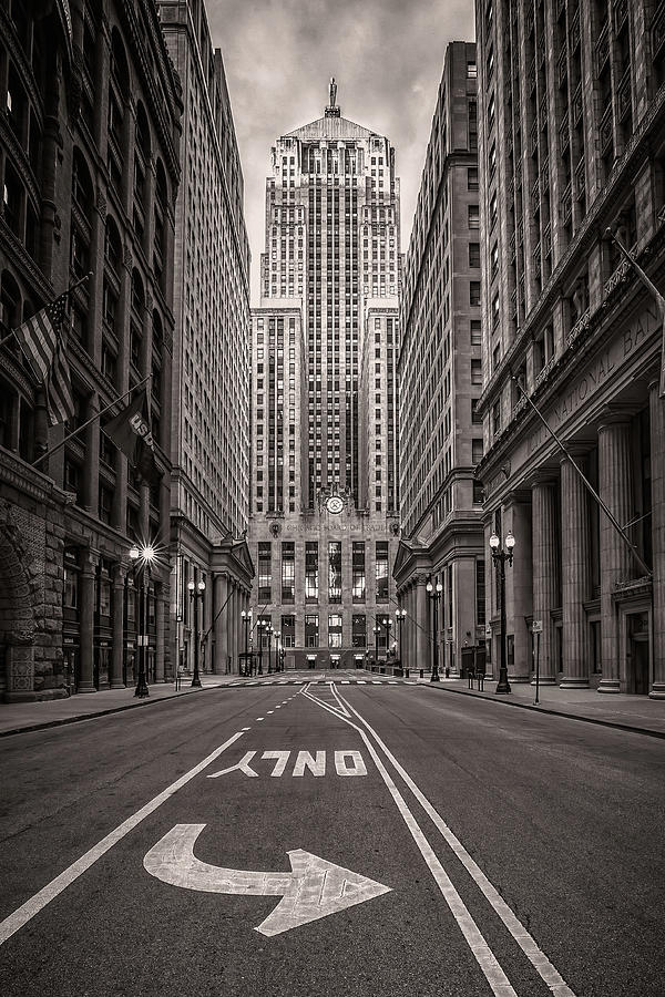 Vintage La Salle St Dark Photograph by Mike Burgquist - Fine Art America