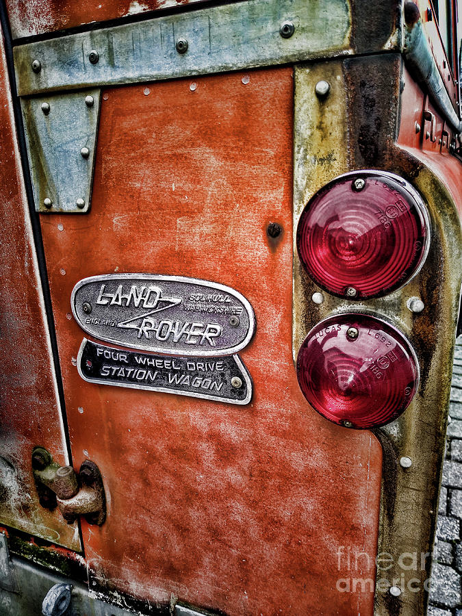 Transportation Photograph - Vintage Land Rover Tail Lights  by Paul Ward