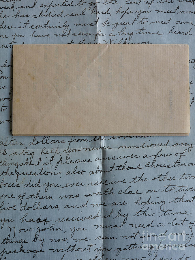 Vintage Letter and Envelope WWI Photograph by Edward Fielding