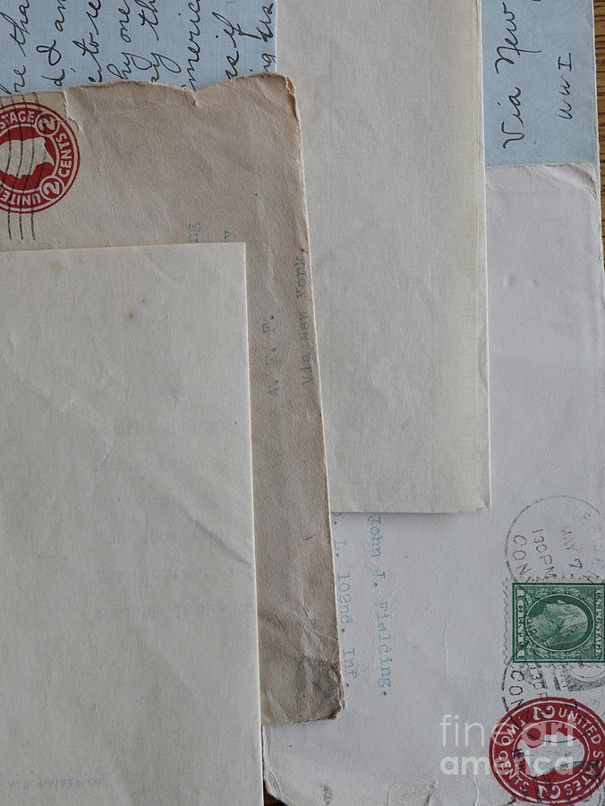 Vintage Letters and Envelopes WWI Photograph by Edward Fielding