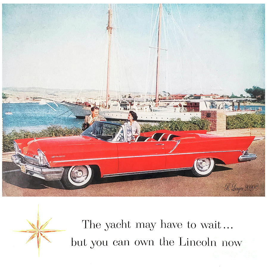 Vintage Lincoln Ad Digital Art by Rebecca Langen