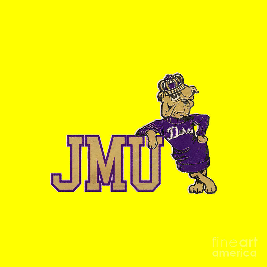 Vintage Looking JMU Mascot Logo Drawing by Barton L Harrison