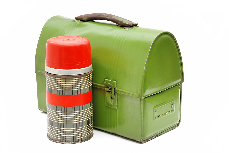 Vintage lunch box and thermos Photograph by NoDerog