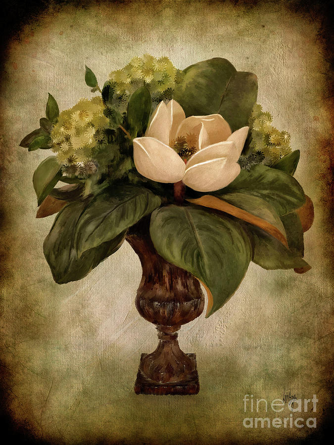 Vintage Magnolia Digital Art by Lois Bryan
