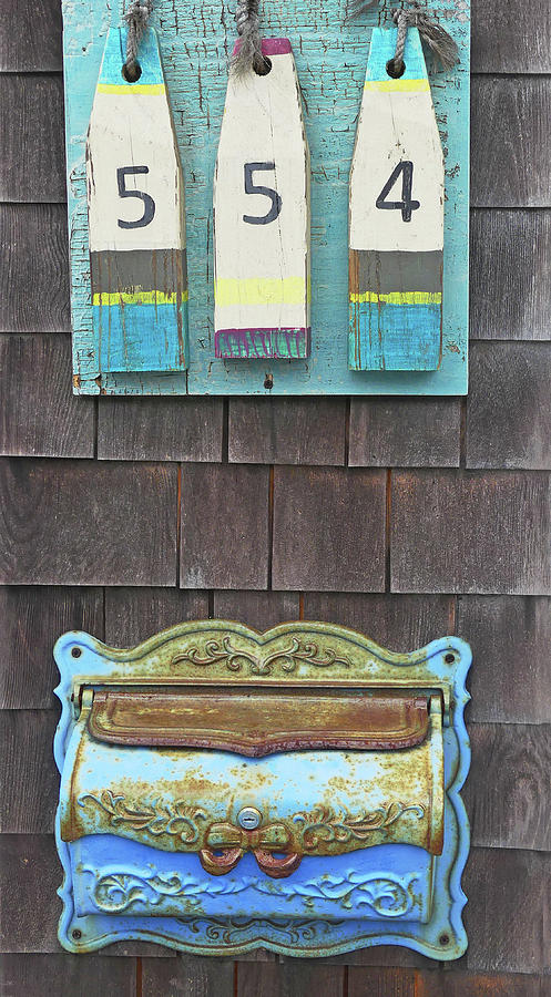 Vintage Mailbox and House Numbers Photograph by Sharon Williams Eng