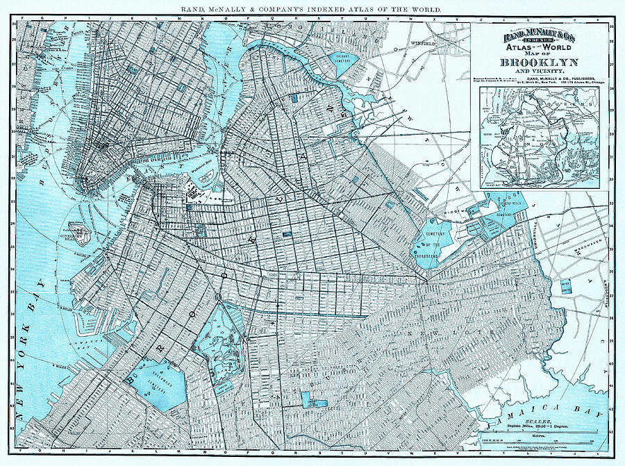 Wonderful Free Vintage New York Maps To Download - Picture Box Blue