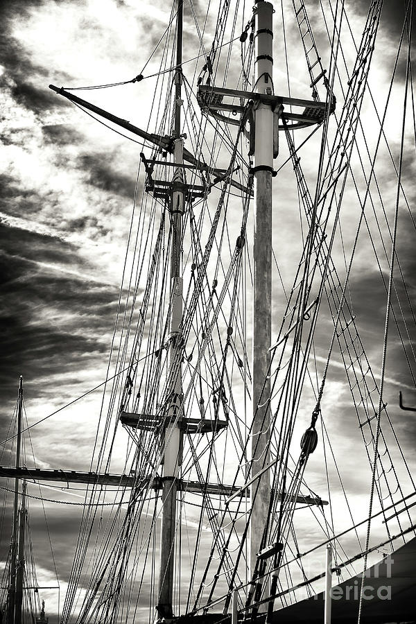 Vintage Mast Infrared in Marseille Photograph by John Rizzuto