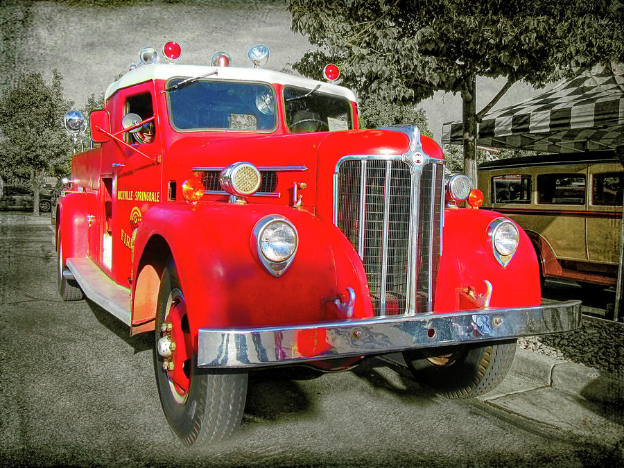 Vintage Maxim Fire Truck Photograph by DK Digital