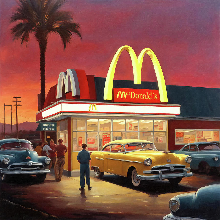 Vintage McDonalds Digital Art by Donna Kennedy
