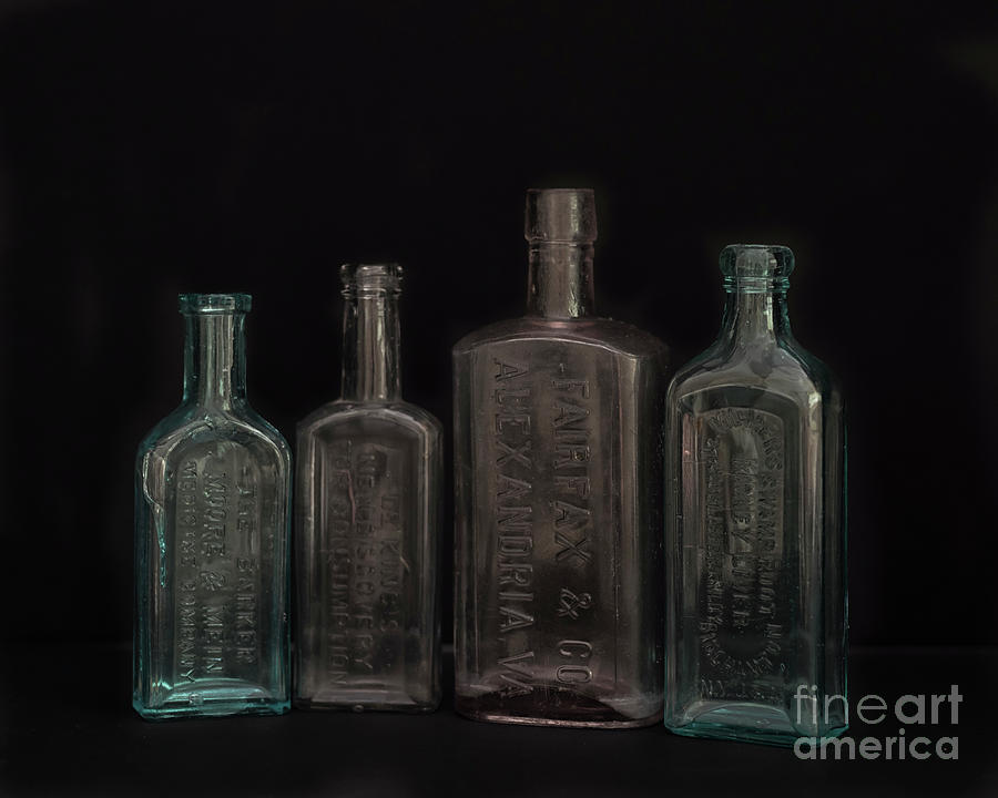 Vintage Medcine Bottles Photograph by Frank Kapusta